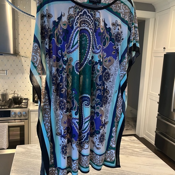 Mod INC INTERNATIONAL CONCEPTS caftan flowing top or cover up one size - Picture 8 of 17
